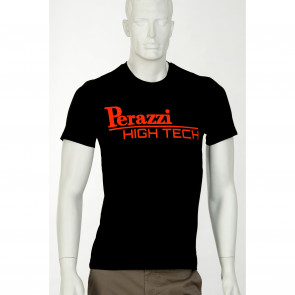 PERAZZI T-SHIRT HIGH-TECH-Schwarz-Orange-L